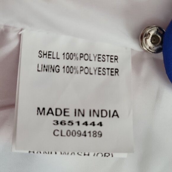 Wayward Fancies eShakti M 8 White Open Coat Large Colorful Polka Dots Pockets - Picture 9 of 14